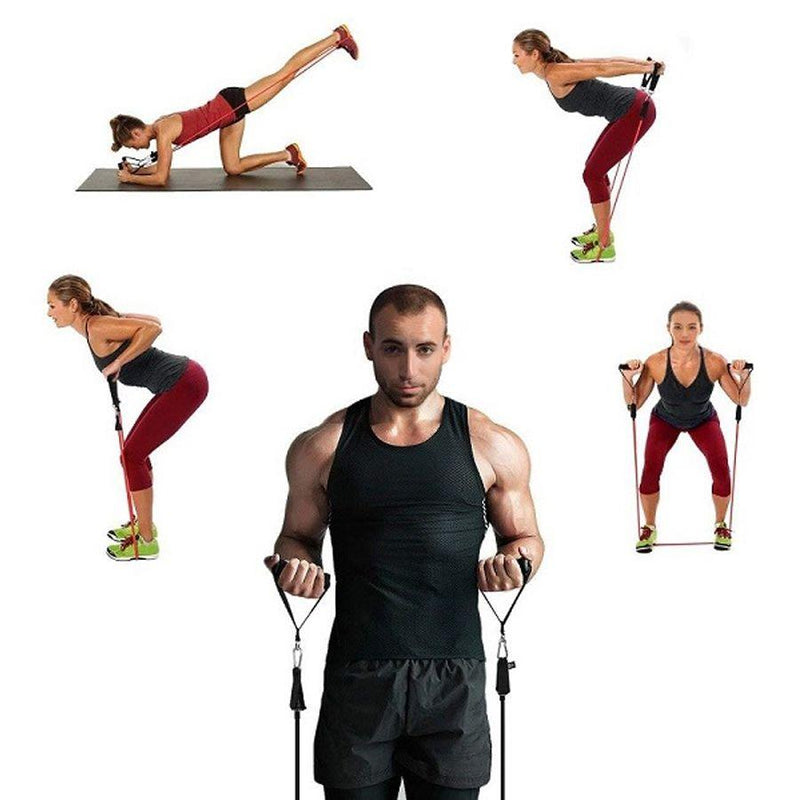 Kit Extensor Elastico 11 Peças Exercicio Fitness Pilates - TOFY EXPRESS