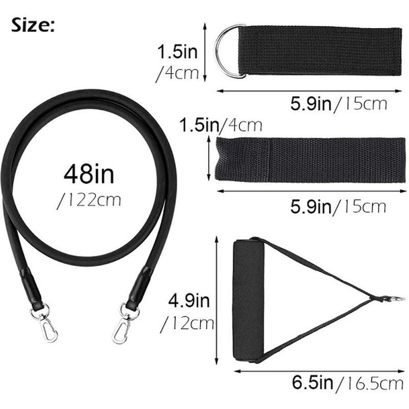 Kit Extensor Elastico 11 Peças Exercicio Fitness Pilates - TOFY EXPRESS