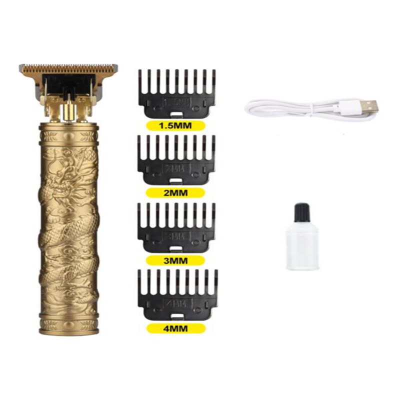 Máquina de cortar cabelo barbeiro profissional dragão elétrica bateria recarregável - TOFY EXPRESS