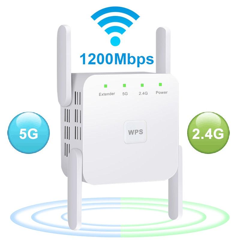 Repetidor WiFi Wireless 2.4G 5Ghz 1200Mbps - TOFY EXPRESS