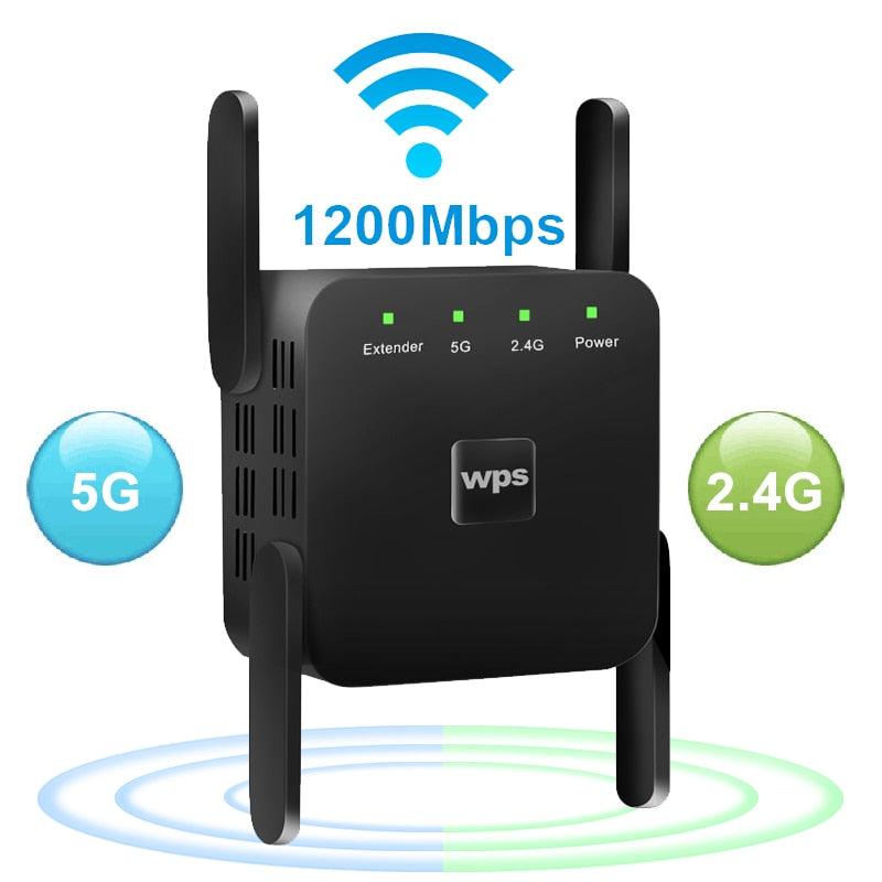 Repetidor WiFi Wireless 2.4G 5Ghz 1200Mbps - TOFY EXPRESS
