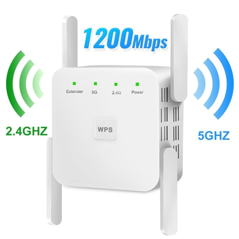 Repetidor WiFi Wireless 2.4G 5Ghz 1200Mbps - TOFY EXPRESS